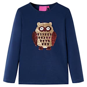 Otroška majica z dolgimi rokavi mornarska 104