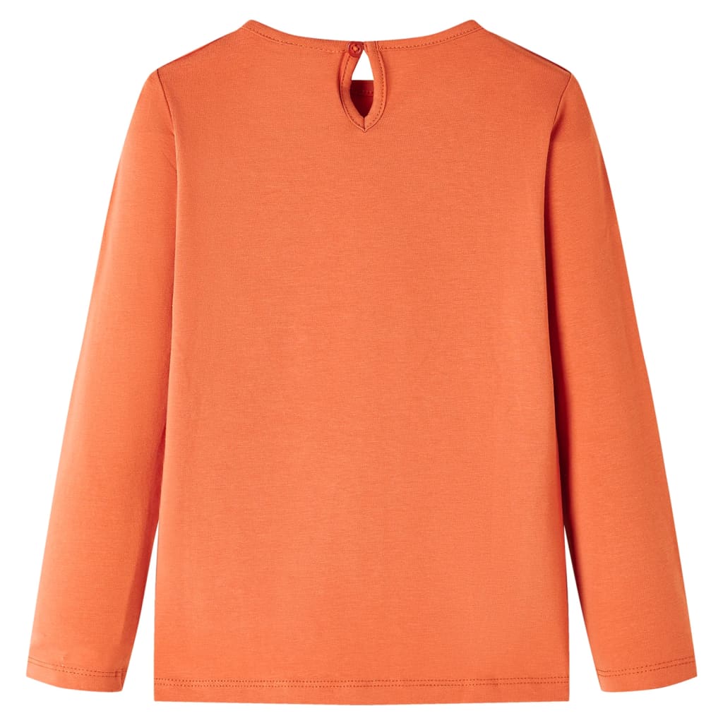 vidaXL Kindershirt met lange mouwen 104 oranjebruin afbeelding