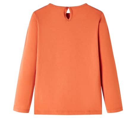 Camiseta infantil de manga larga naranja tostado 116