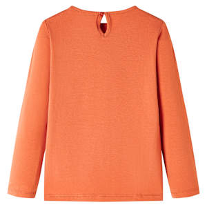 Camiseta infantil de manga larga naranja tostado 116