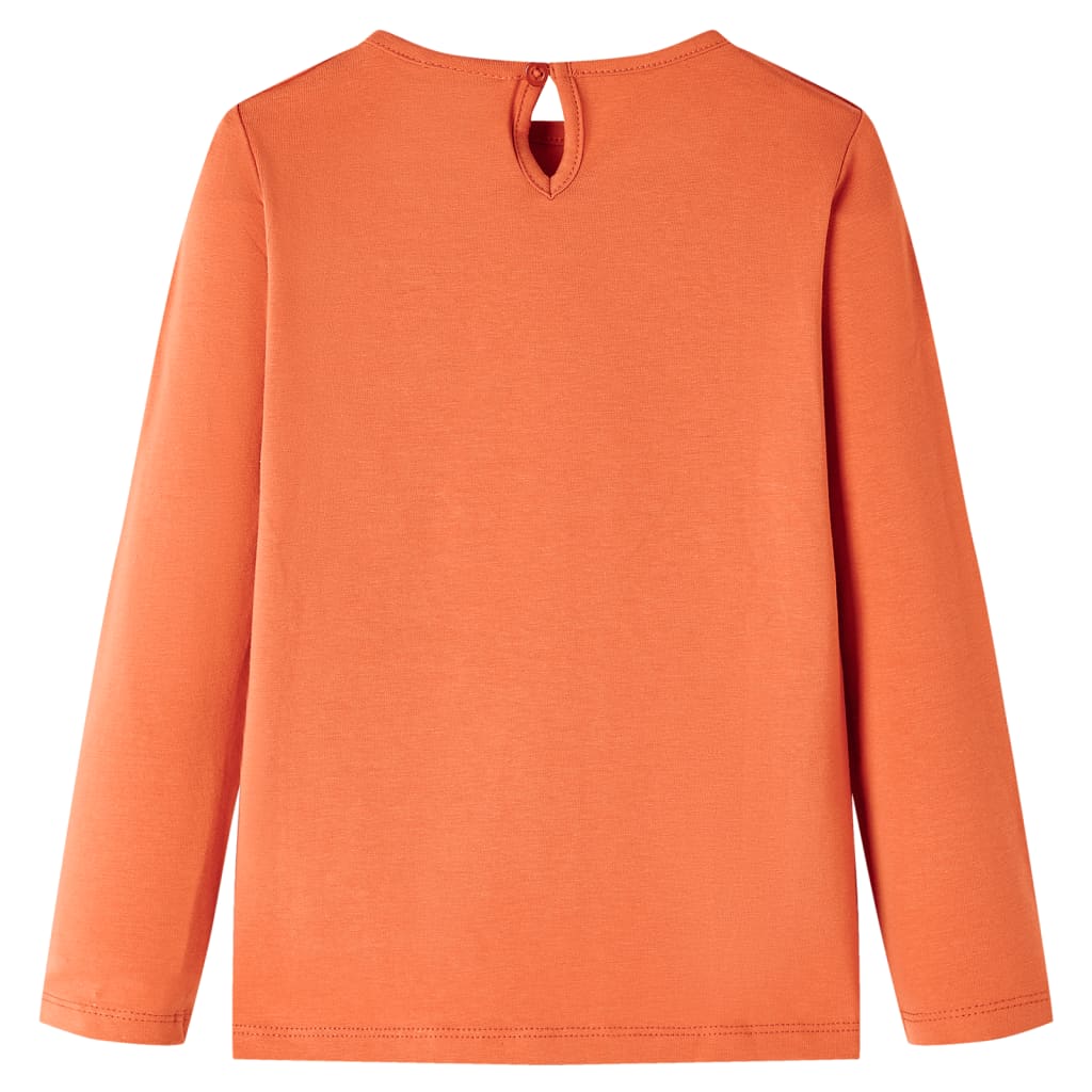 vidaXL Kindershirt met lange mouwen 140 oranjebruin afbeelding