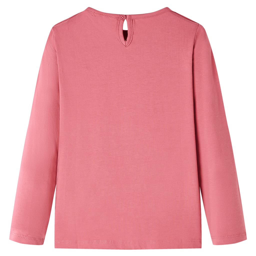 vidaXL Kindershirt met lange mouwen 104 oudroze afbeelding