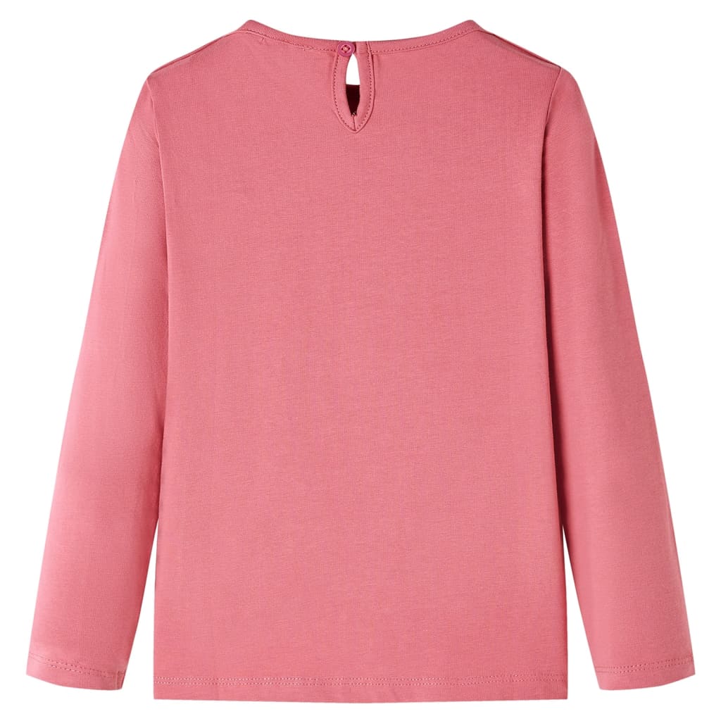 vidaXL Kindershirt met lange mouwen 116 oudroze afbeelding