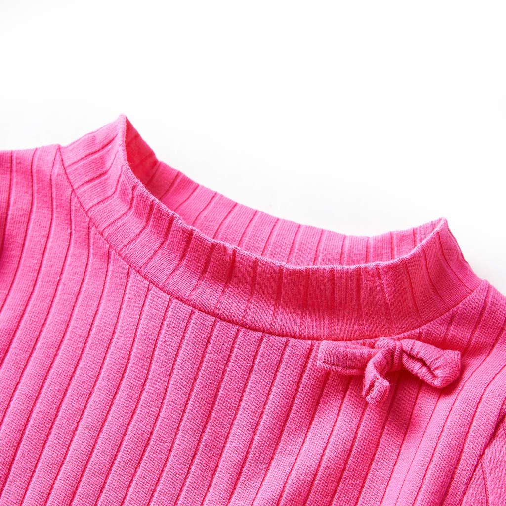 Thumbnail - vidaXL Kinder-Langarmshirt Rippstrick Knallrosa 128