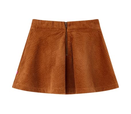 Kids' Skirt with Pockets Corduroy Cognac 128