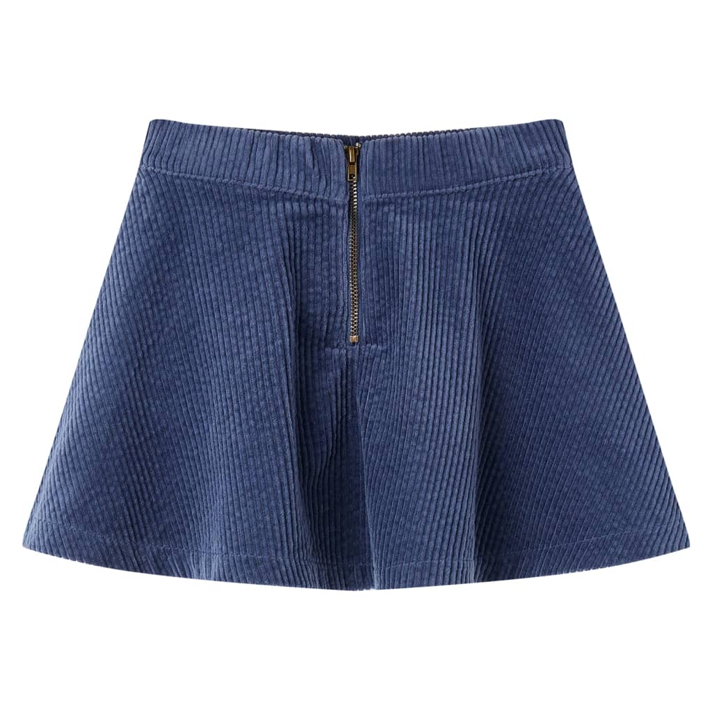 vidaXL Kinderrok met zakken ribfluweel 116 marineblauw afbeelding