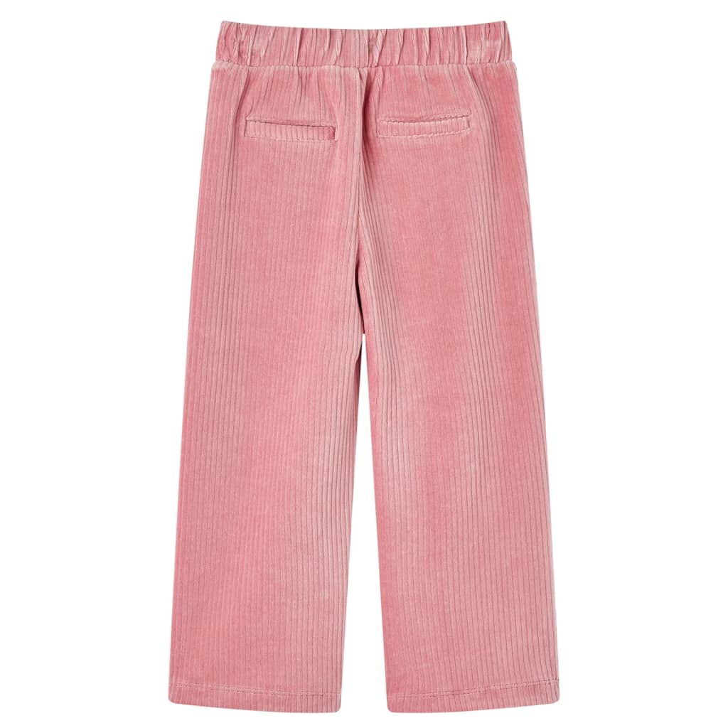 vidaXL Kinderbroek 92 ribfluweel Lichtroze afbeelding