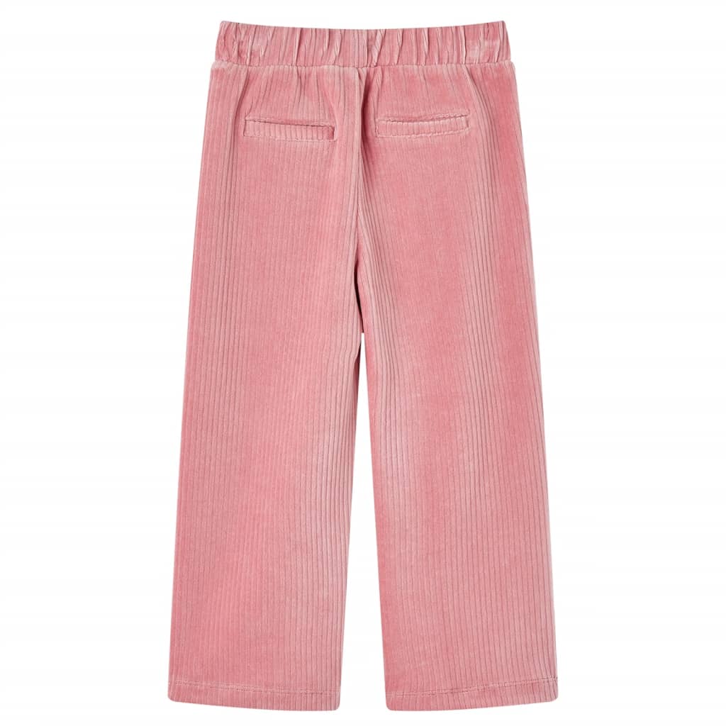 vidaXL Kinderbroek 128 ribfluweel Lichtroze afbeelding