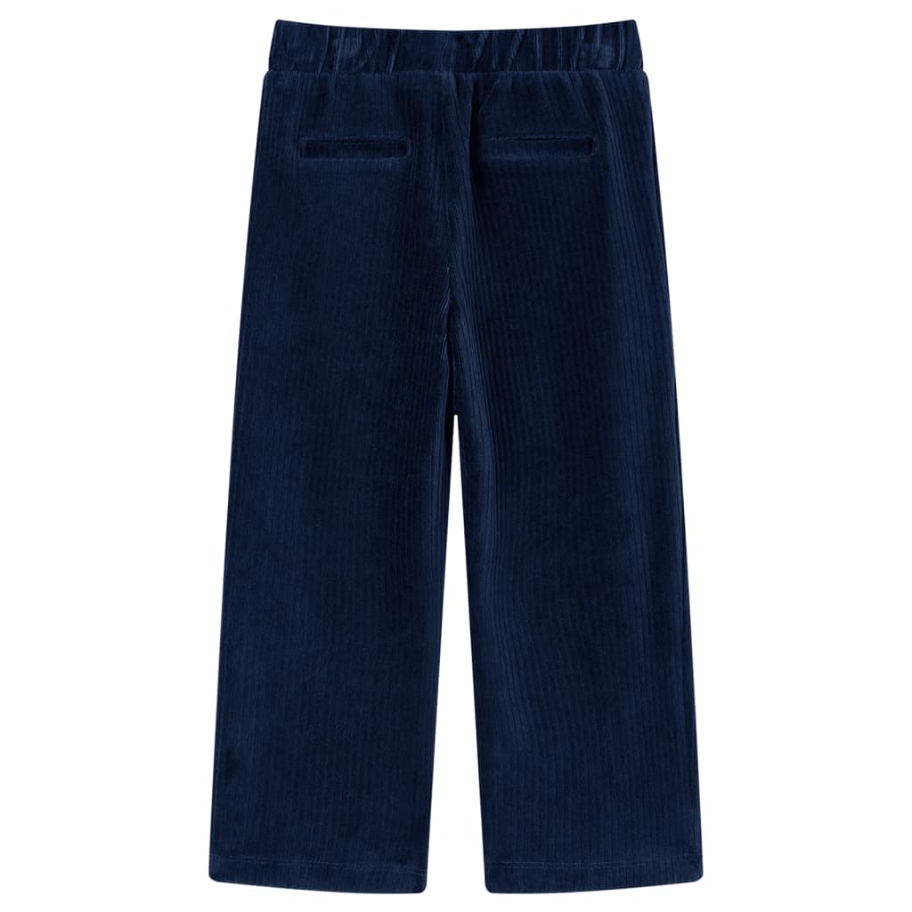 vidaXL Kinderbroek 104 ribfluweel marineblauw afbeelding
