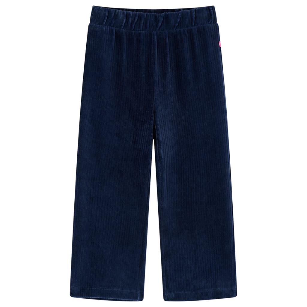 Pantaloni de copii din velur, bleumarin, 140