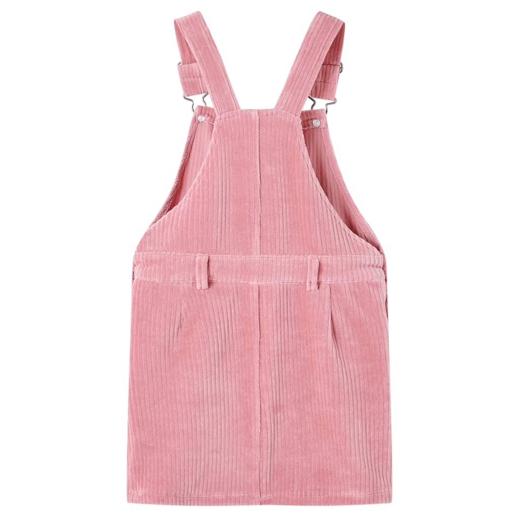 vidaXL Kindertuinjurk 104 ribfluweel lichtroze afbeelding