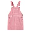 vidaXL Laste traksidega kleit, velvet, heleroosa, 116