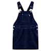 vidaXL Laste traksidega kleit, velvet, tumesinine, 104