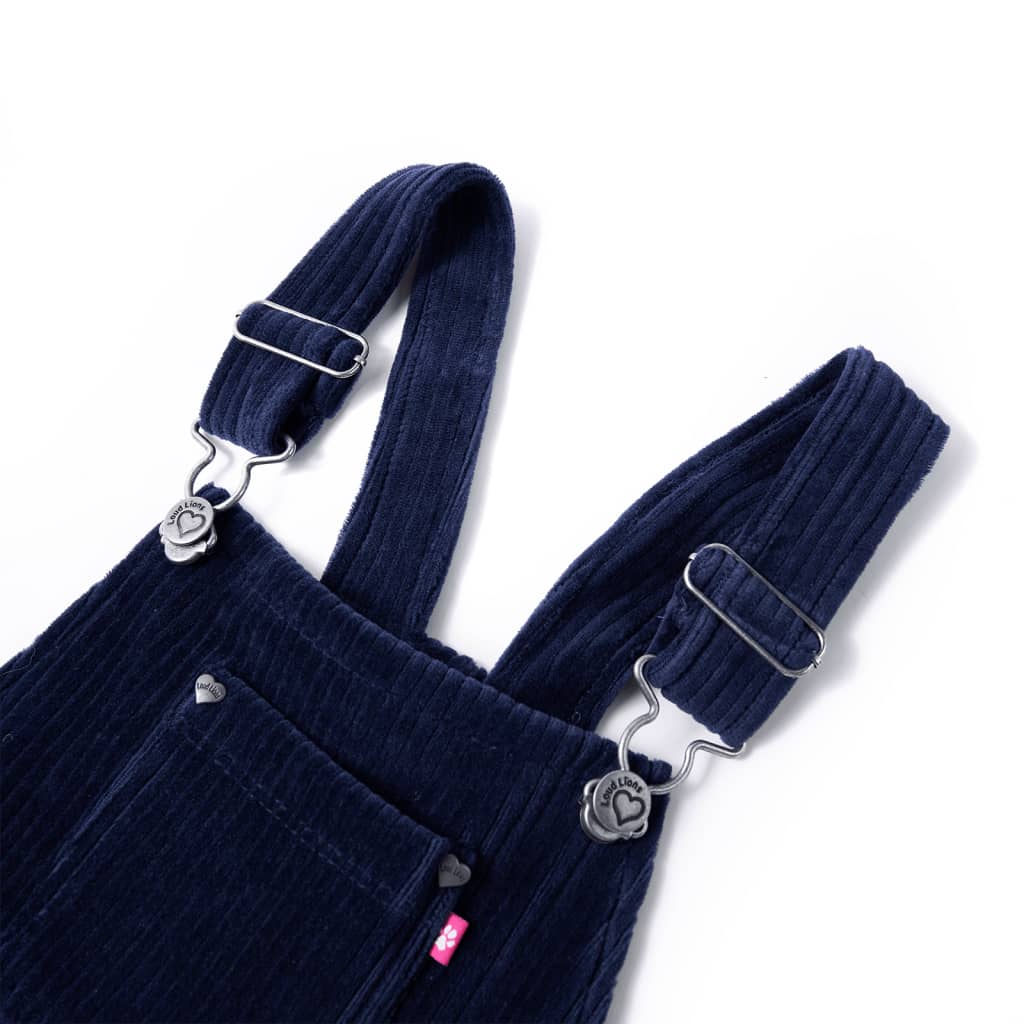 Thumbnail - vidaXL Kinder-Latzkleid Cord Marineblau 116