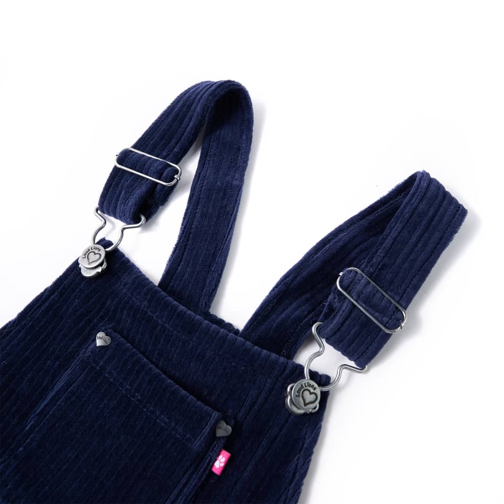 Thumbnail - vidaXL Kinder-Latzkleid Cord Marineblau 128