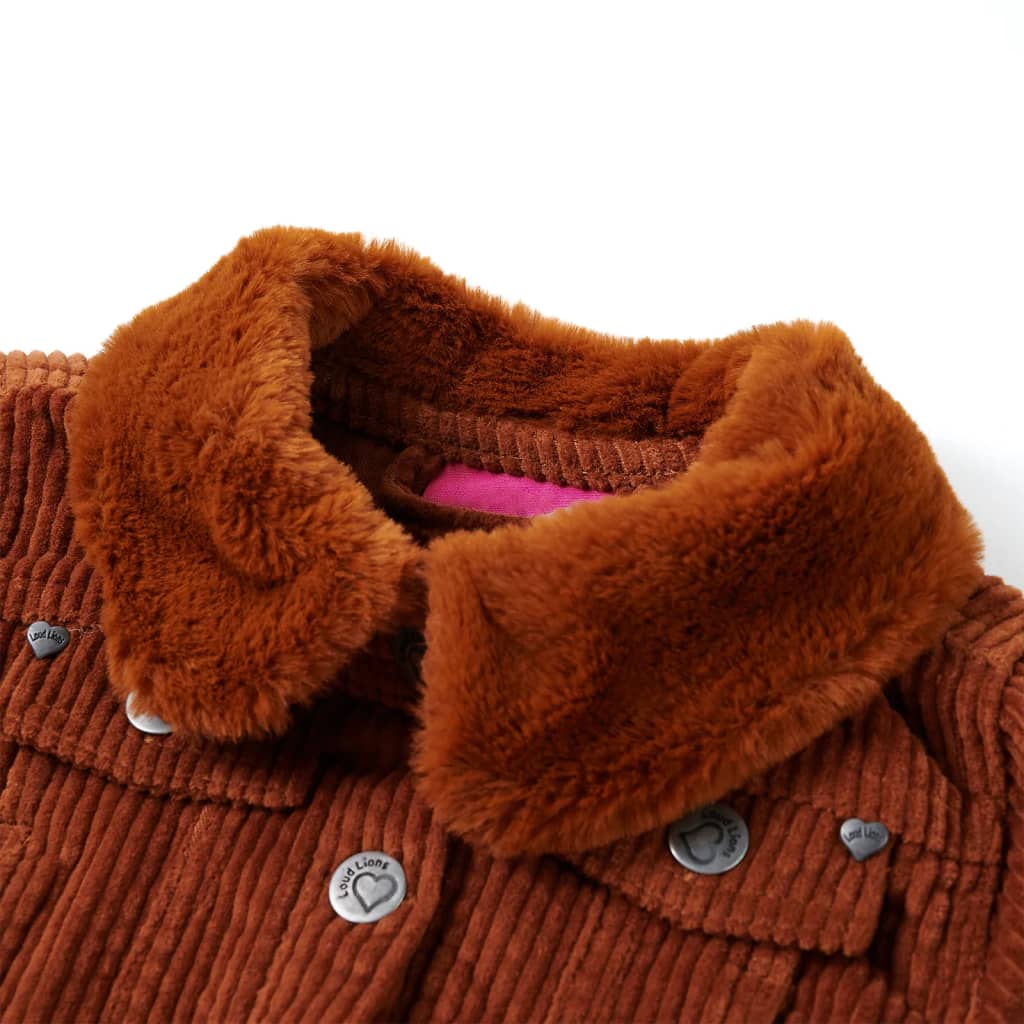 Thumbnail - vidaXL Kinderjacke Cord Cognac 140
