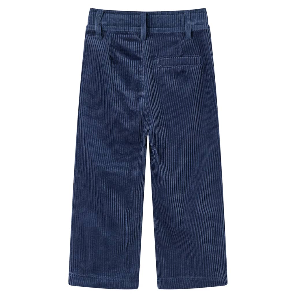 vidaXL Kinderbroek 92 ribfluweel marineblauw afbeelding