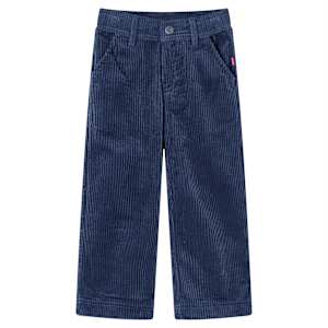 Otroške hlače rebrasti žamet mornarsko modra 104