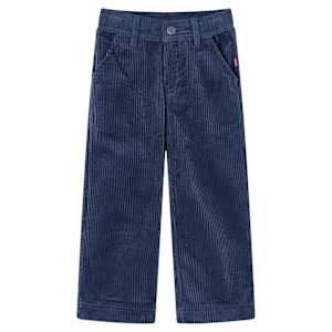 Otroške hlače rebrasti žamet mornarsko modra 116
