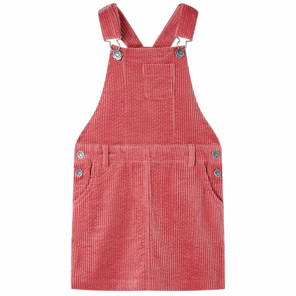 vidaXL Kinder-Latzkleid Cord Rosa 92