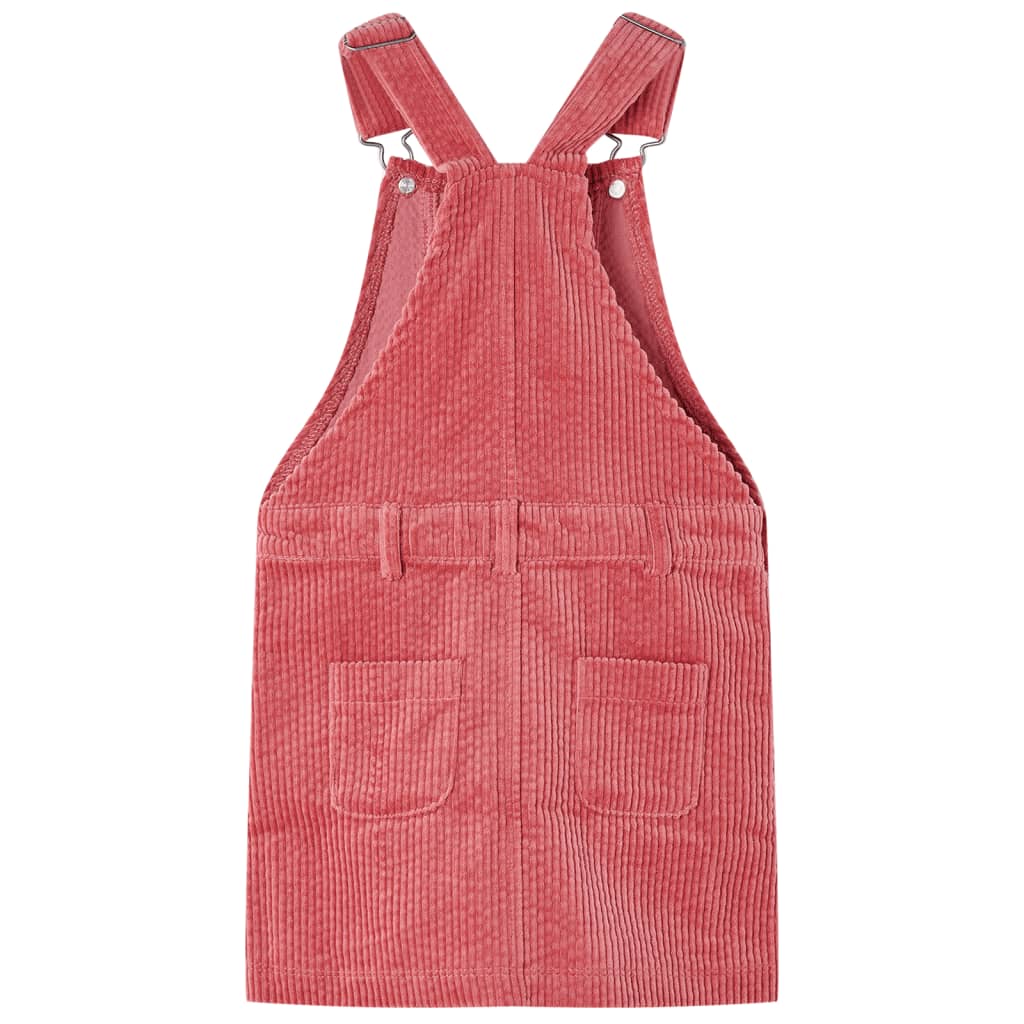 vidaXL Kindertuinjurk 92 ribfluweel roze afbeelding