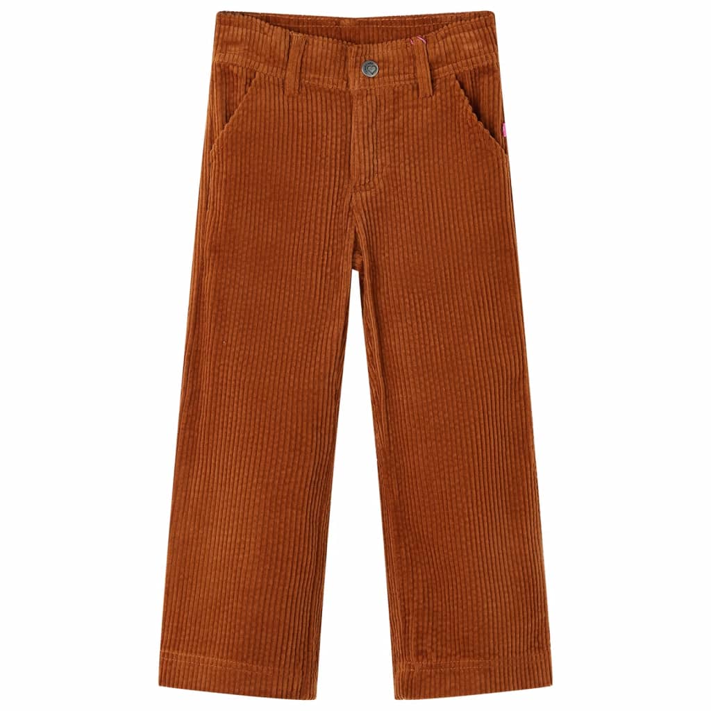 vidaXL Kinderhose Cord Cognac 140