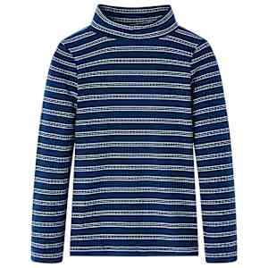 Otroška majica z dolgimi rokavi mornarsko modra 128