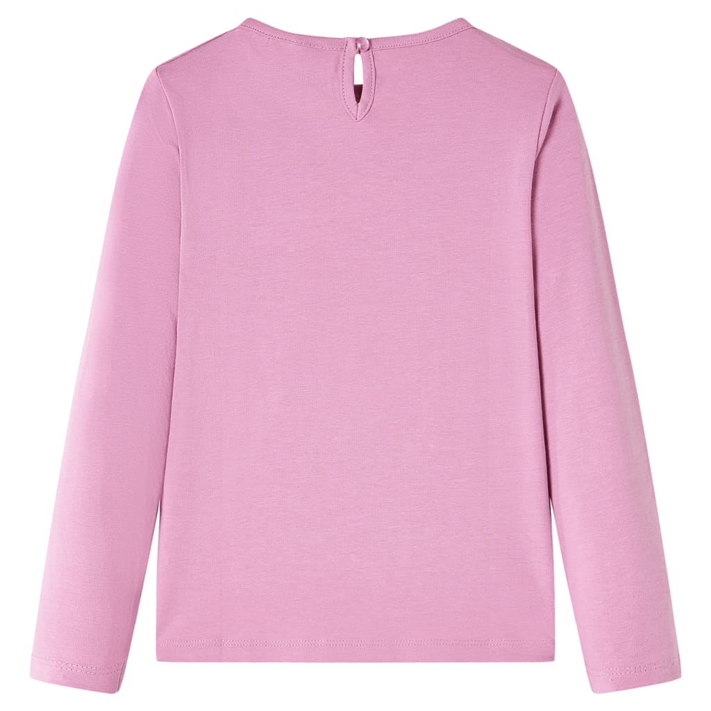 vidaXL Kindershirt met lange mouwen 128 rozebruin afbeelding