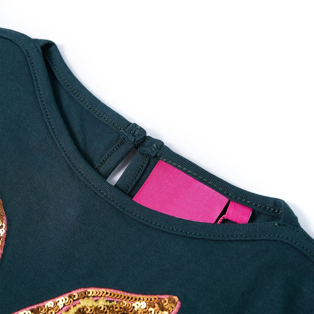 Thumbnail - vidaXL Kinder-Langarmshirt Dunkelgrün 104
