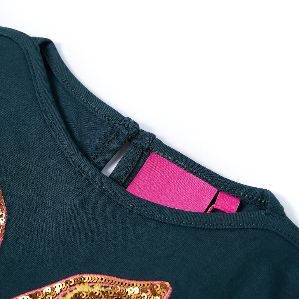 Thumbnail - vidaXL Kinder-Langarmshirt Dunkelgrün 128