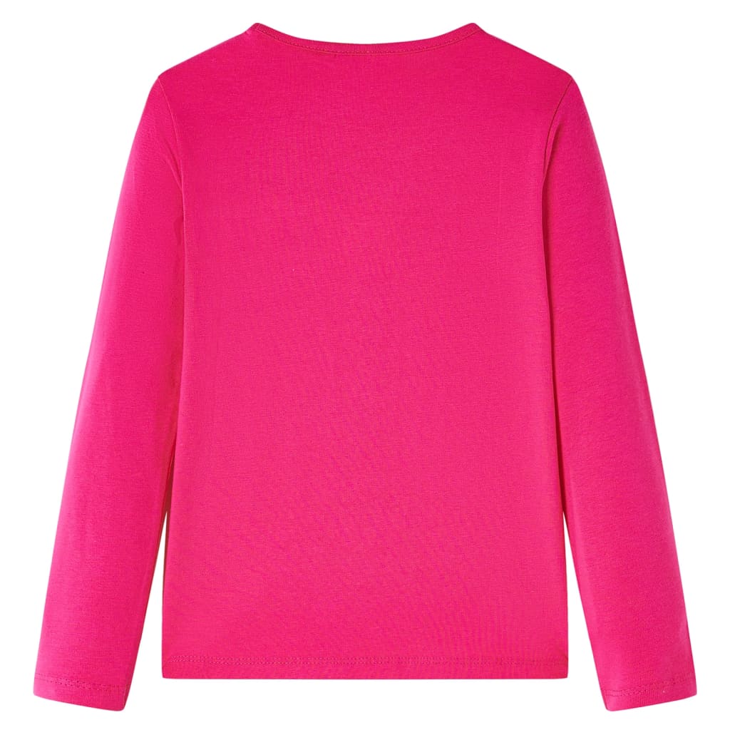 vidaXL Kindershirt met lange mouwen 104 felroze afbeelding
