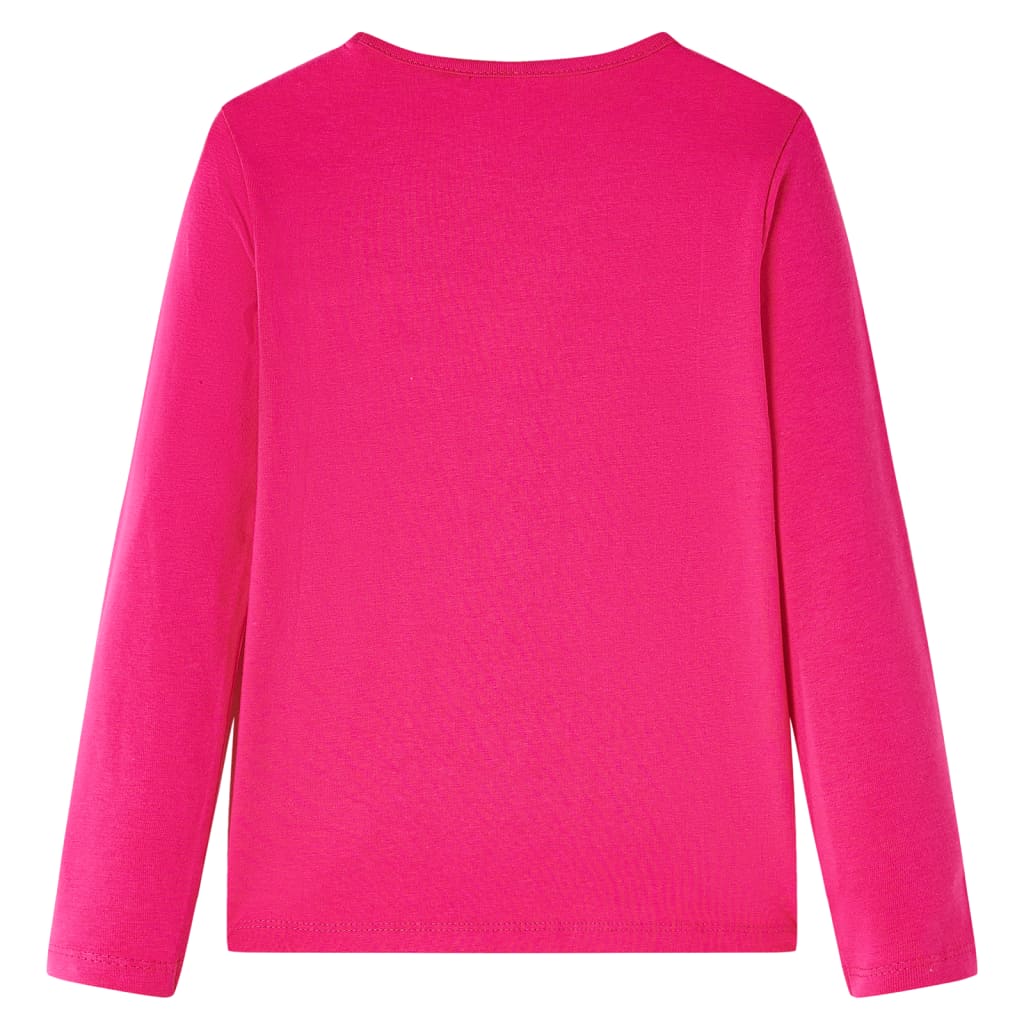vidaXL Kindershirt met lange mouwen 116 felroze afbeelding