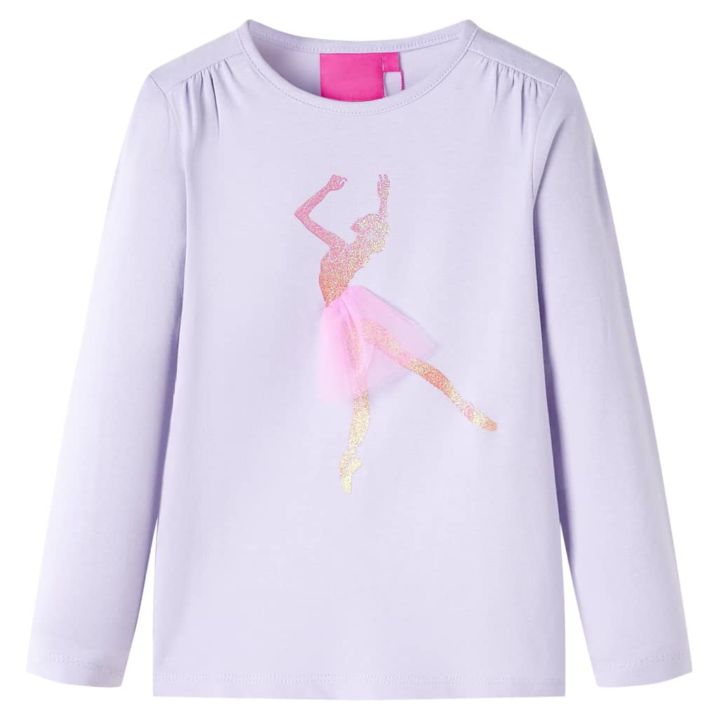 vidaXL Kinder-Langarmshirt Helllila 104