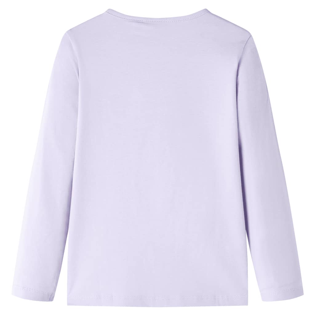 vidaXL Gyerek póló hosszú ujjú Light Lilac 140
