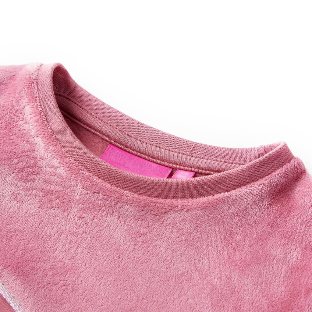 Thumbnail - vidaXL Kinder-Sweatshirt Samt-Patchwork Himbeerrosa 128