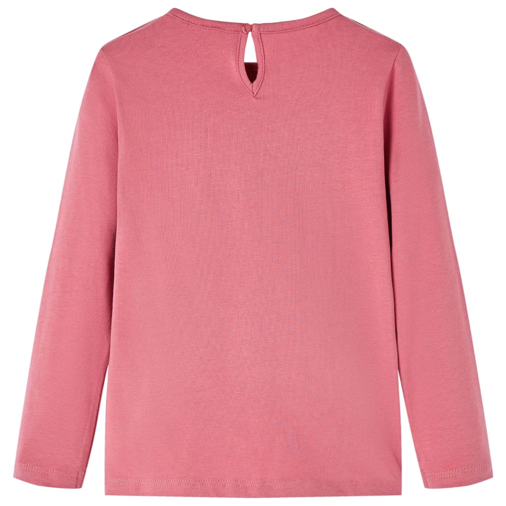 vidaXL Kindershirt met lange mouwen 116 oudroze afbeelding