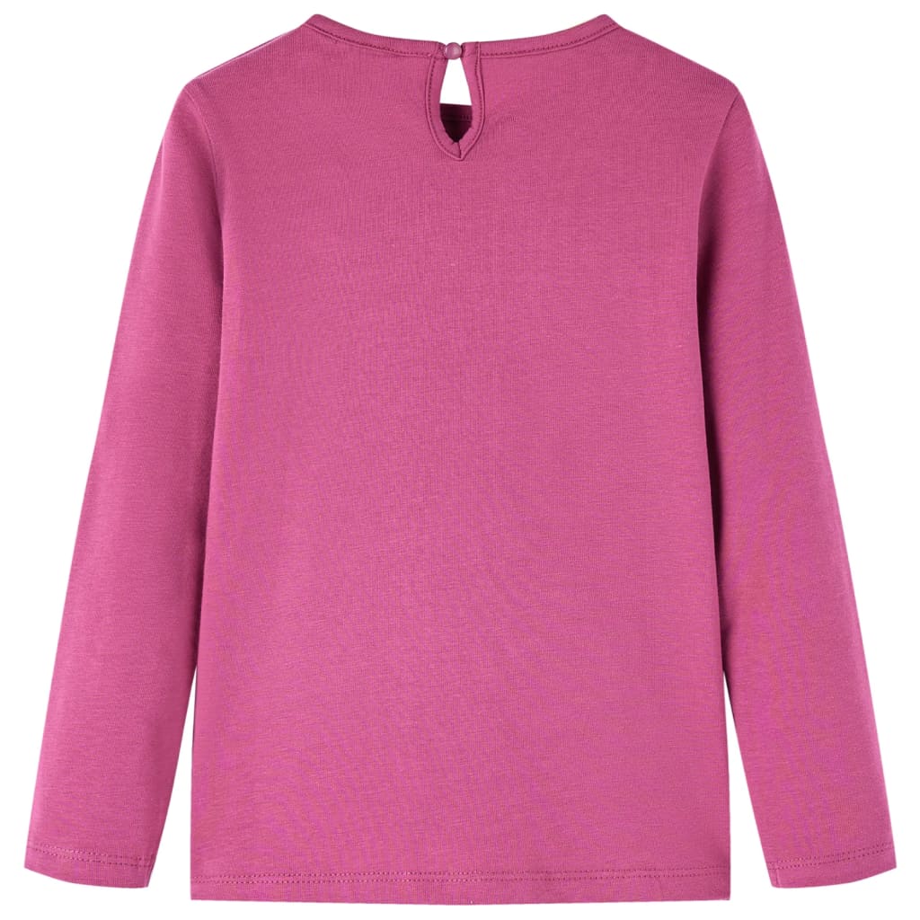 vidaXL Kindershirt met lange mouwen 116 frambooskleurig afbeelding