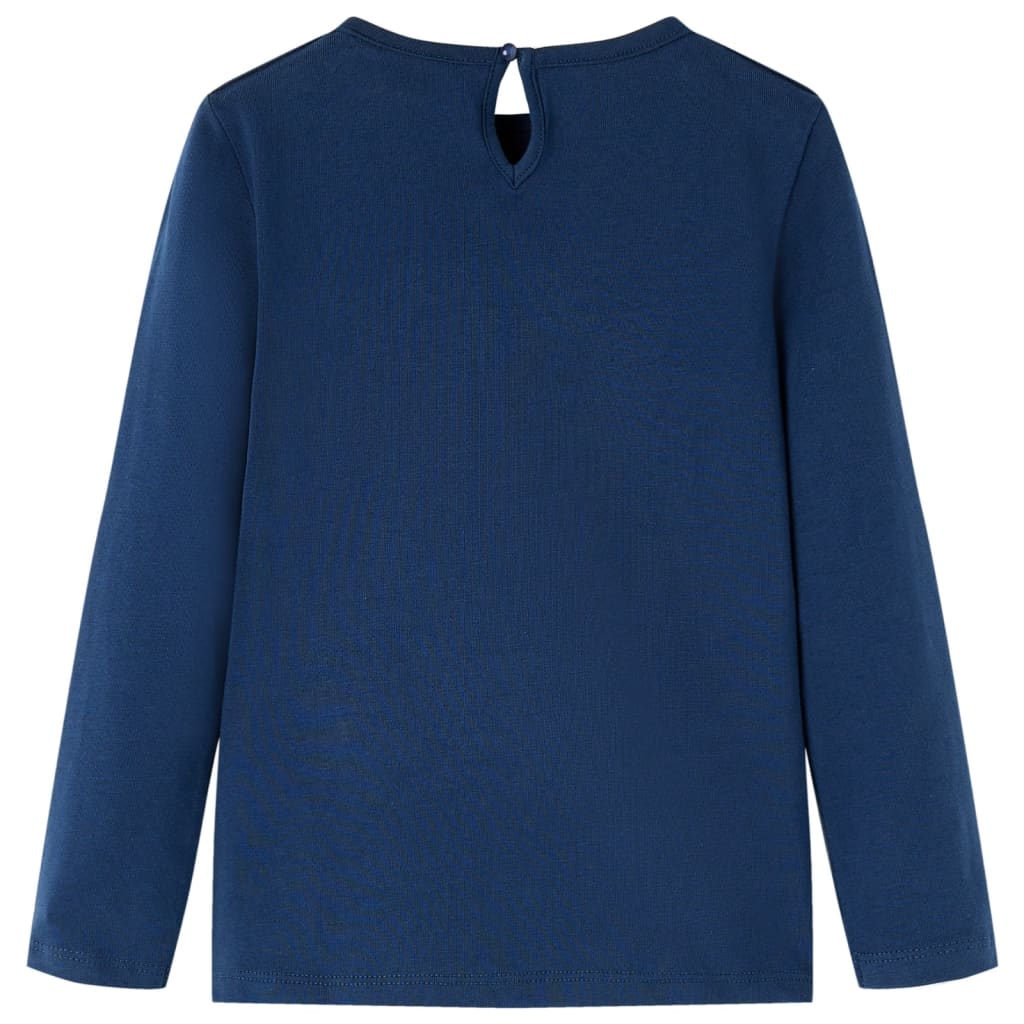 vidaXL Kindershirt met lange mouwen 116 marineblauw afbeelding
