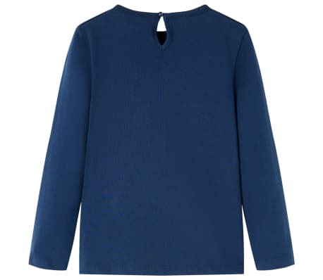 Kinder-Langarmshirt Marineblau 128