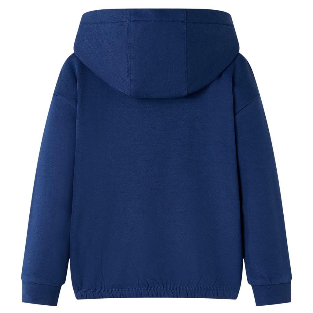 vidaXL Kindertrui met capuchon 92 marineblauw afbeelding