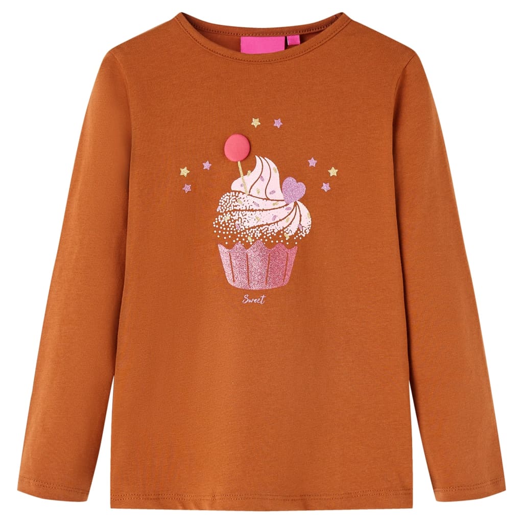 vidaXL Kinder-Langarmshirt Cognac 104