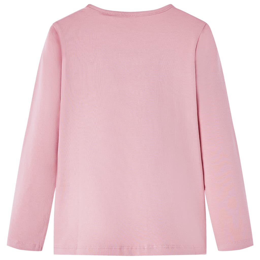 vidaXL Kindershirt met lange mouwen 116 lichtroze afbeelding