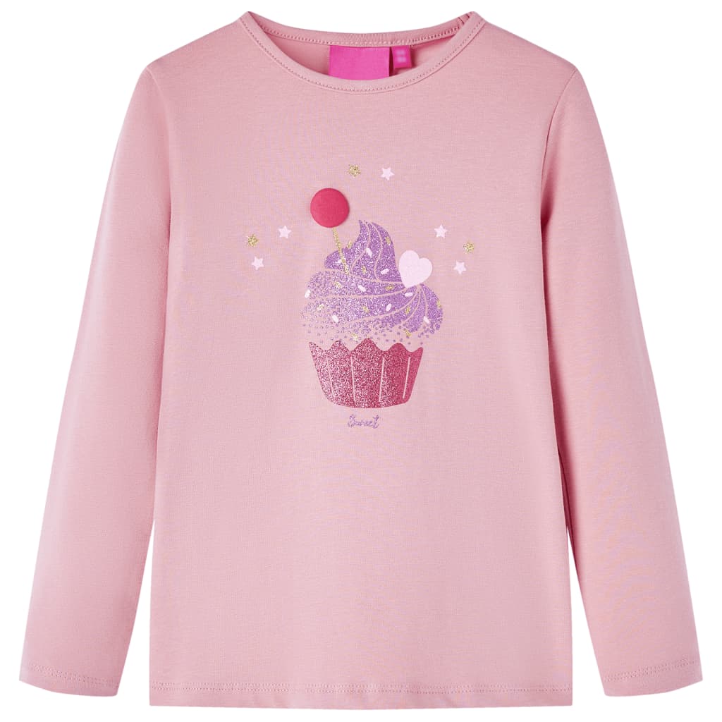 vidaXL Kinder-Langarmshirt Hellrosa 128