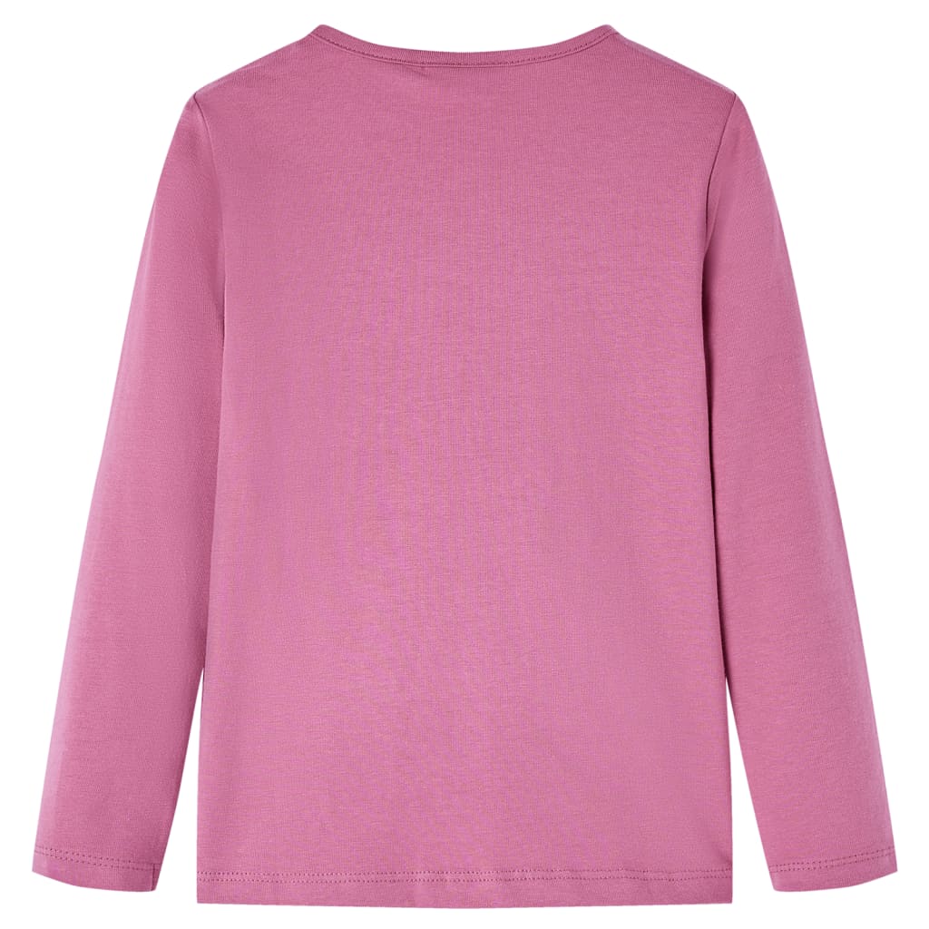 vidaXL Kindershirt met lange mouwen 92 frambozenkleur afbeelding