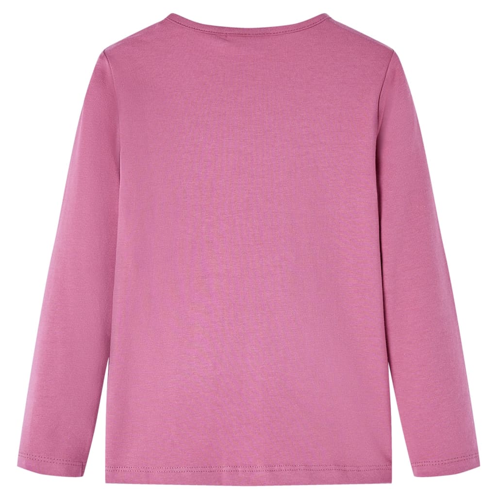 vidaXL Kindershirt met lange mouwen 116 frambozenkleur afbeelding