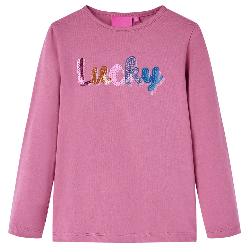 vidaXL Kinder-Langarmshirt Himbeerrosa 128