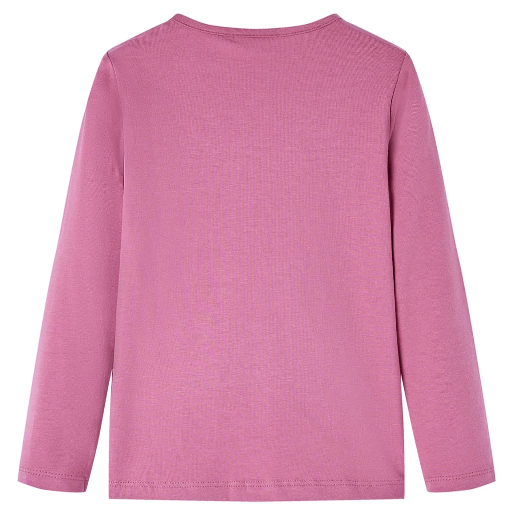 vidaXL Kindershirt met lange mouwen 128 frambozenkleur afbeelding