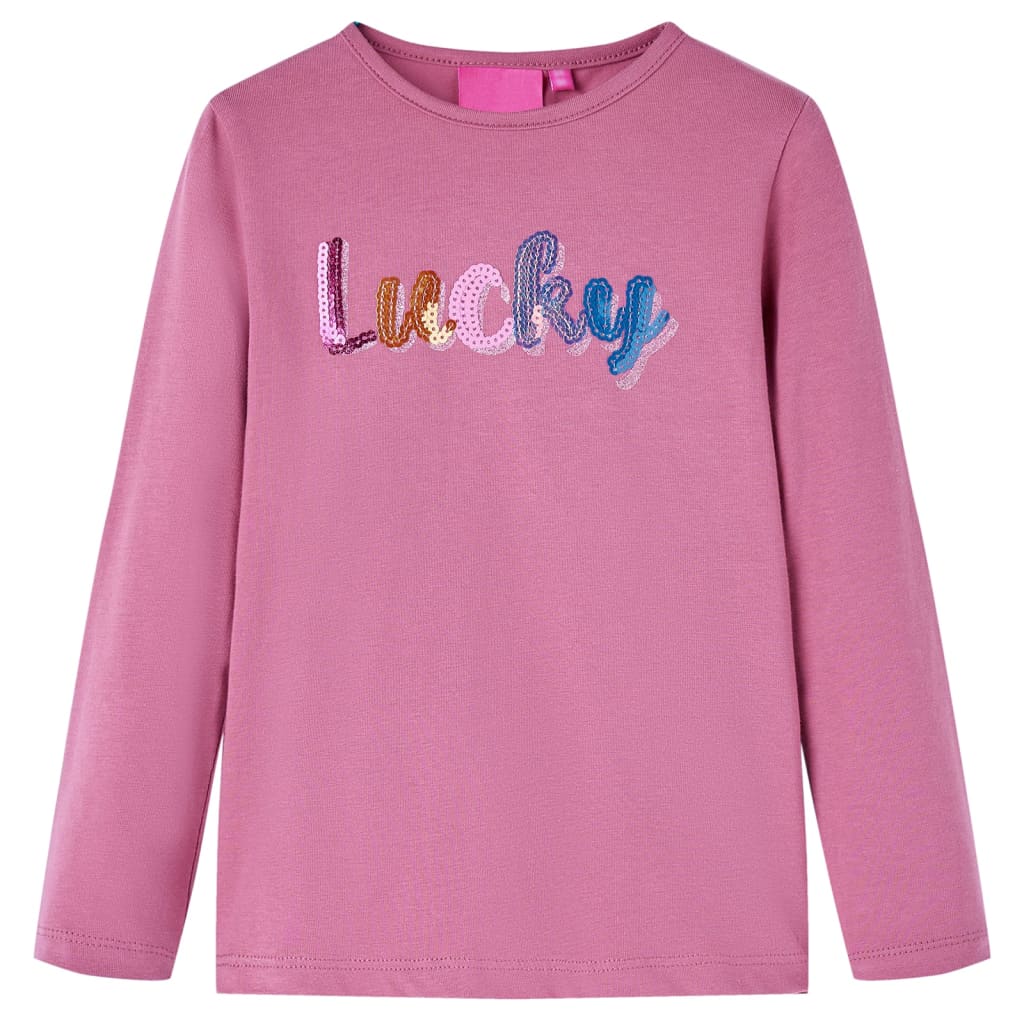 vidaXL Kinder-Langarmshirt Himbeerrosa 140