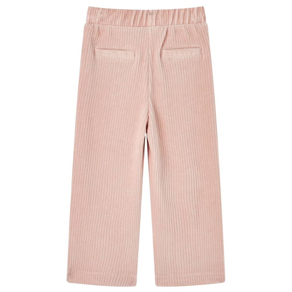 vidaXL Kinderbroek 116 ribfluweel Lichtroze afbeelding
