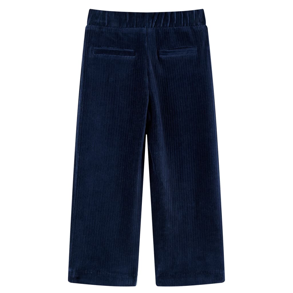 vidaXL Kinderbroek 140 ribfluweel marineblauw afbeelding